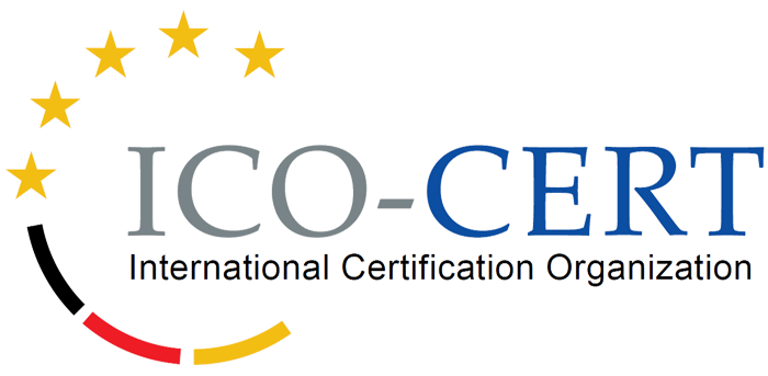 Logo der ICO-CERT bestehend aus dem geschwungenen Schriftzug ICO-CERT