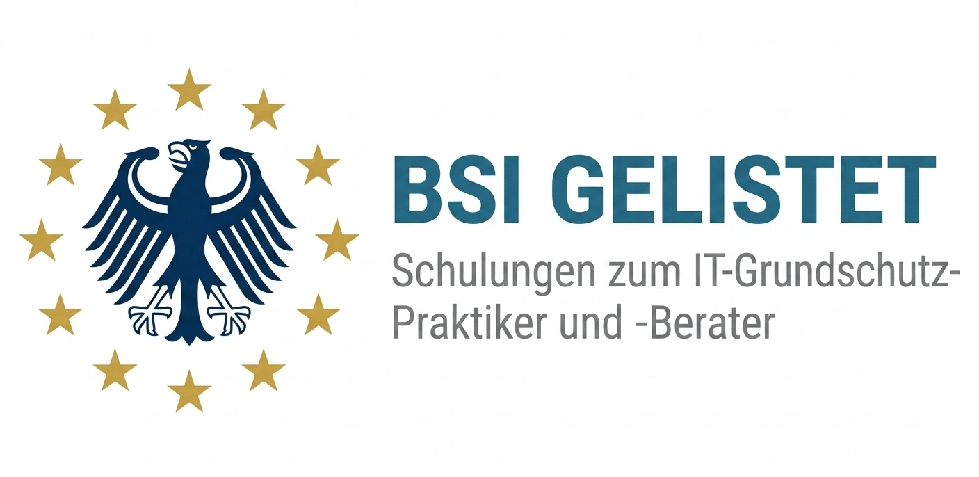Badge für die Listung beim BSI – Die a.s.k. Akademie ist gelisteter Anbieter für Schulungen zum IT-Grundschutz-Praktiker und BCM-Praktiker.