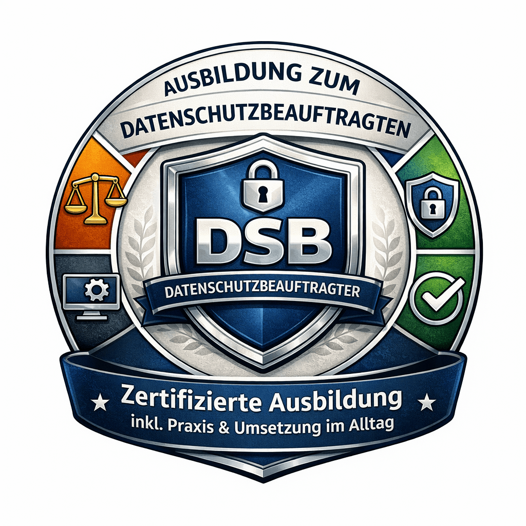 Badge zur Ausbildung zum Datenschutzbeauftragten (DSB) mit Fokus auf DSGVO, Technik, Recht und Praxis - a.s.k. Akademie